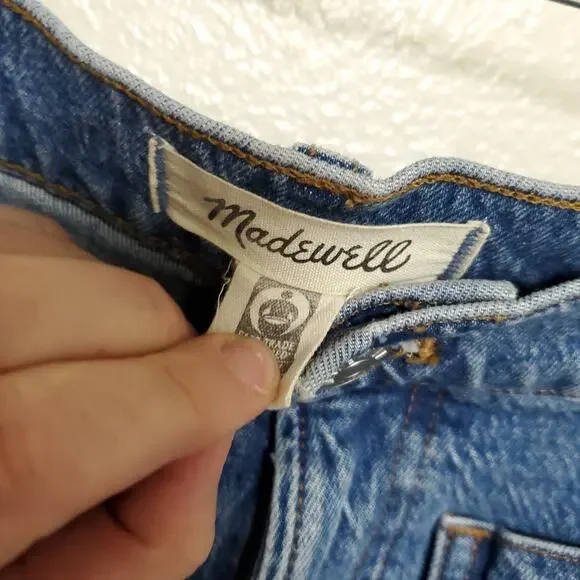 MADEWELL The Perfect Vintage Patch Pocket Wide Leg Jeans Sz 32P - Picture 7 of 12